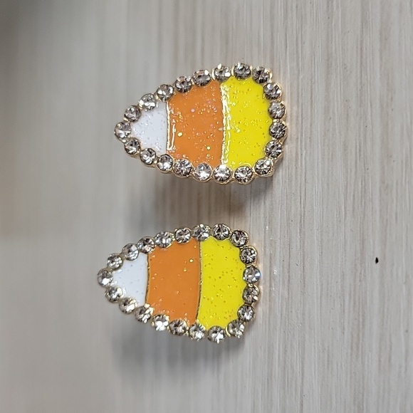 CANDY CORN SPARKLE EARRINGS - Picture 4 of 6